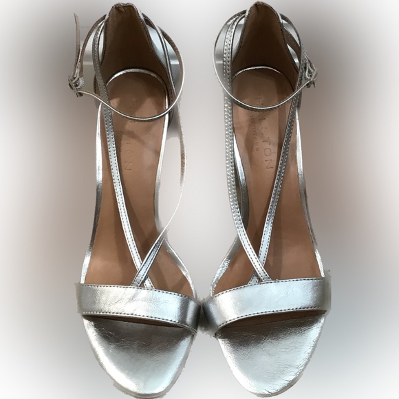 Halston Heritage Evie Silver Sandal - LIKE NEW